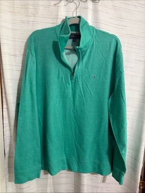 Crown & Ivy Heathered Teal Quarter-Zip Pullover